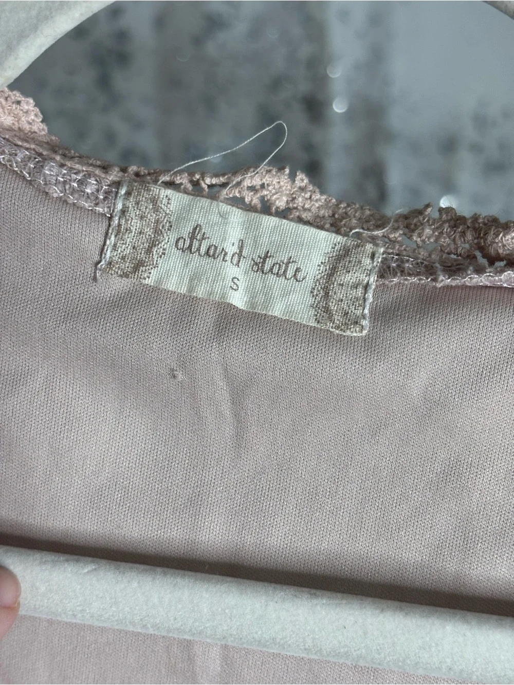 Altar’d State Lace Dress in blush color